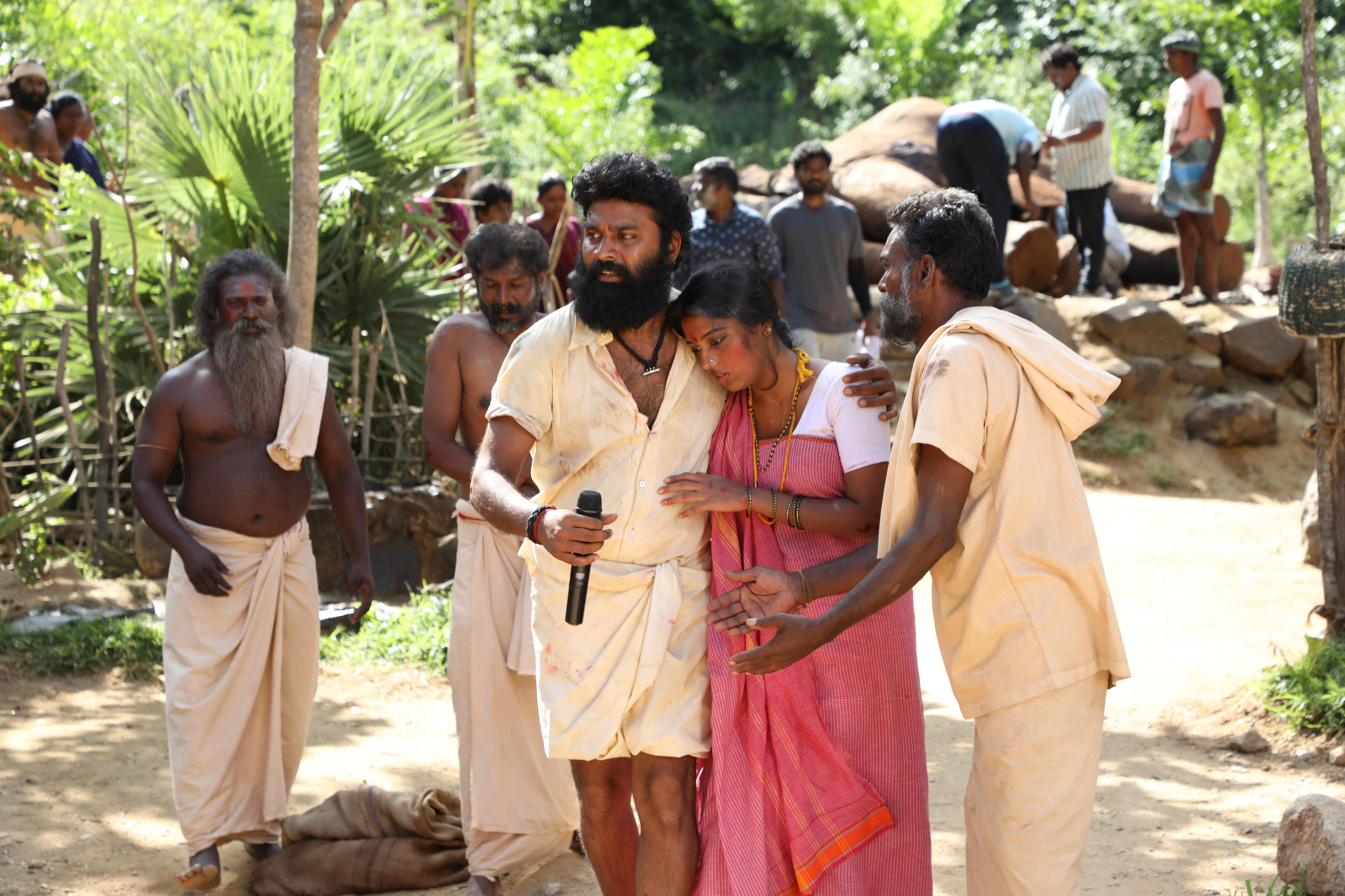 Arikomban movie still — tribal village scene